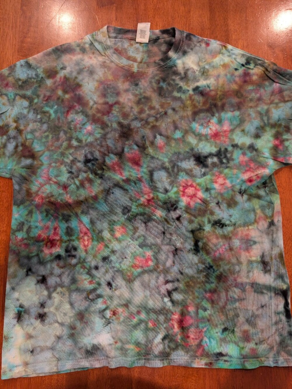 Hand Dyed Men's Tie Dye XL T-shirt Short Sleeve Crew Neck